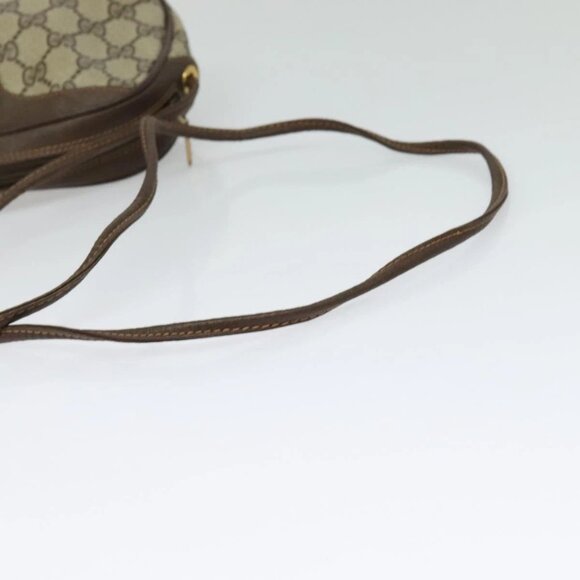 GUCCI GG Supreme Web Sherry Line Bag PVC Beige Gold Red 89 02 066 Auth BA2391 - Picture 8 of 16